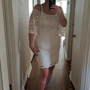 Robbie Bee Lace cold shoulder dress